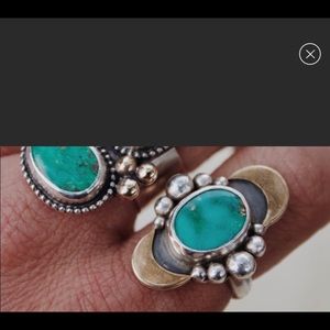 Royston Turquoise Double Crescent Ring